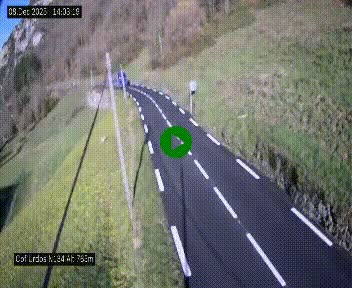 Webcam dans les Pyrénées Atlantique au niveau du col d'Urdos et du fort du Pourtalet sur la N134, en direction du Col et du tunnel du Somport, à 765 mètres d'altitude