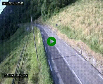 Webcam dans les Pyrénées Atlantique au niveau du col d'Urdos et du fort du Pourtalet sur la N134, en direction du Col et du tunnel du Somport, à 765 mètres d'altitude