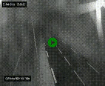 Webcam dans les Pyrénées Atlantique au niveau du col d'Urdos et du fort du Pourtalet sur la N134, en direction du Col et du tunnel du Somport, à 765 mètres d'altitude