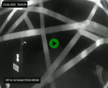 Webcam au col du Somport, côté français, sur la N134, dans les Pyrénées, en direction de l'Espagne, à 1632 mètres d'altitude