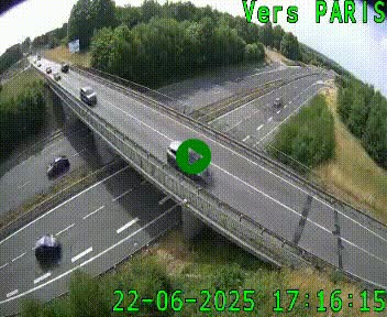 Clone of Caméra routière sur l'autoroute A20 au nord de Limoges, à la jonction avec la N520. Vue orientée vers Paris