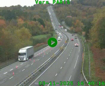 Caméra routière sur l'autoroute A20 à Bessines-sur-Gartempe. Vue orientée vers Paris