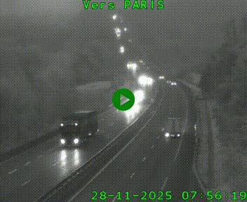 Caméra routière sur l'autoroute A20 à Bessines-sur-Gartempe. Vue orientée vers Paris