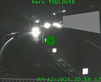 Caméra routière sur l'autoroute A20 à Noailles, en périphérie de Brive-la-Gaillarde. Vue orientée vers Toulouse