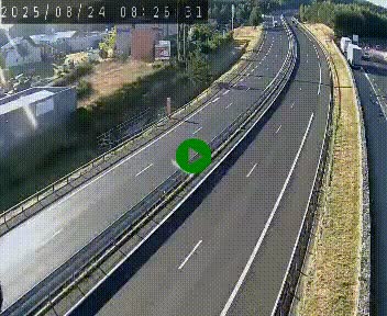 Caméra autoroute A75 à hauteur du col du rocher blanc en direction de Montpellier