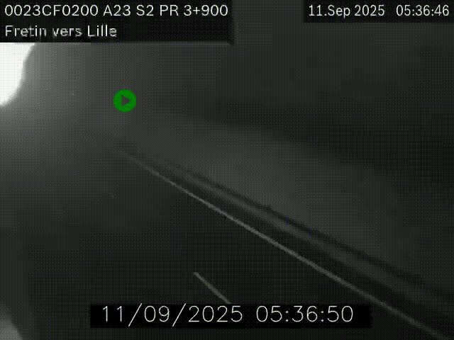 Webcam autoroute A23 à hauteur de Fretin. Vue orientée vers Lille