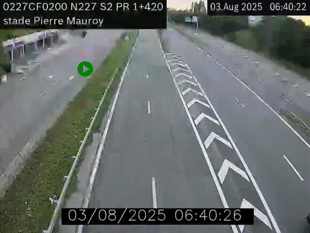Webcam à hauteur du Stade Pierre Mauroy à Villeneuve d'Ascq sur la N227. Vue orientée vers Mons-en-Baroeul