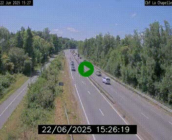 Webcam sur le périphérique de Nantes (N844) à hauteur de Porte de la Chapelle, au nord de la ville