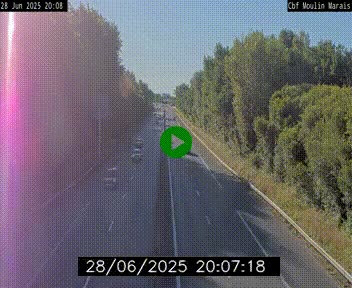 Webcam sur le périphérique de Nantes (N844) entre la Porte de Saint-Luce et la Porte d'Anjou, à l'est de la ville