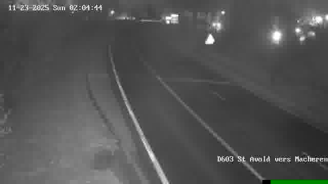 Webcam sur la D603 située à proximité de Saint-Avold. Vue orientée vers Macheren.