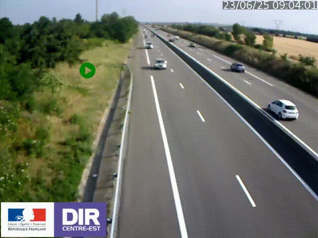 Webcam sur le contournement de Valence, sur la Nationale 7, à la jonction avec la N532, caméra orientée vers Grenoble
