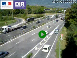 Webcam sur la Nationale 201 à hauteur de la sortie Chambéry-Nord, avant à la jonction entre l'A41 et l'A43, en direction de Lyon