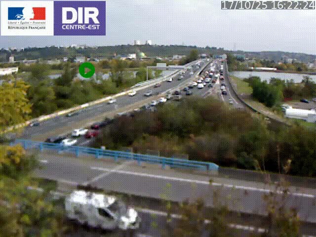Webcam autoroute sur A450 à Pierre-Bénite en direction de Lyon et de l'autoroute A7