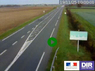 Webcam routière sur la RN7 à hauteur de Toulon-sur-Allier, entre Moulins et Vichy