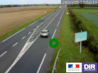 Webcam routière sur la RN7 à hauteur de Toulon-sur-Allier, entre Moulins et Vichy