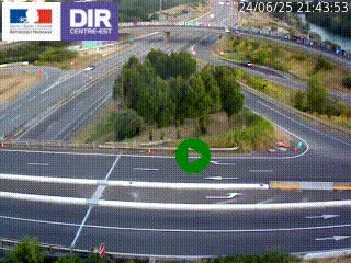 Webcam traffic à Grenoble-sud sur l'autoroute A480. Vue orientée vers l'entrée et la sortie de Grenoble