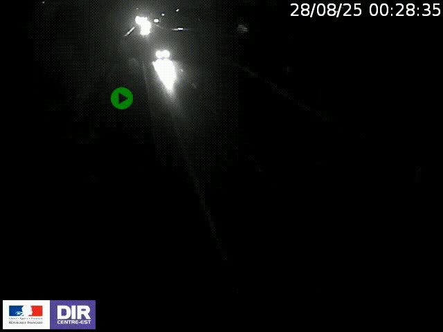 Webcam à Bron sur l'A43 à la jonction avec le boulevard périphérique de Lyon (D383). Vue orientée vers Lyon