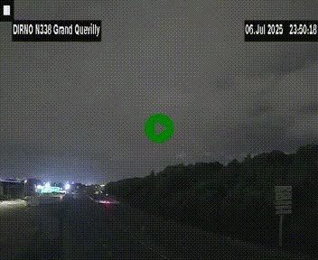 Webcam routière sur N338 à hauteur de Grand-Quevilly en périphérie de Rouen. Vue orientée vers Rouen