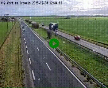 Webcam à hauteur de Vert-en-Drouais sur la N12, en périphérie de Dreux. Vue orientée vers Alençon