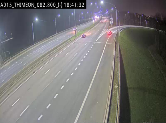 Caméra trafic Belgique - Thiméon - E42, jonction avec A54 (E420) direction La Louvière/Charleroi - BK 82.82