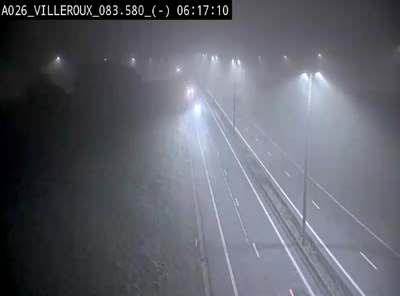Webcam autoroute A26/E25 à hauteur de Vaux-sur-Sûre, à la jonction avec la N85 en direction de Liège - BK 83.6