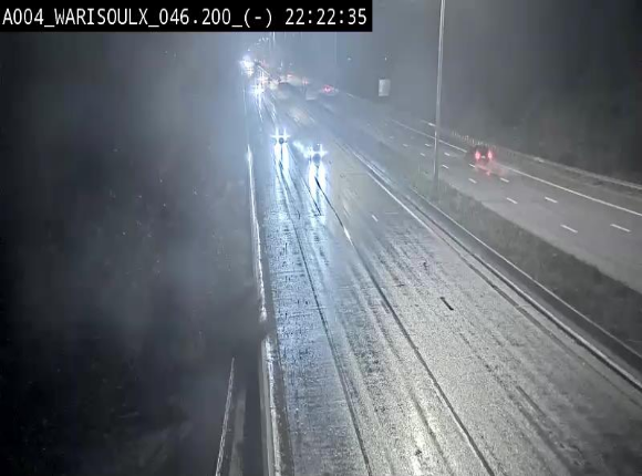 Webcam sur l'E411 à proximité de la jonction avec l'E42 à Warisoulx. Vue orientée vers le nord