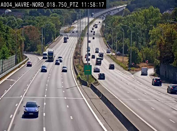 Webcam traffic E411(A4) - BK 18.7 - Bierges (Wavre Nord)