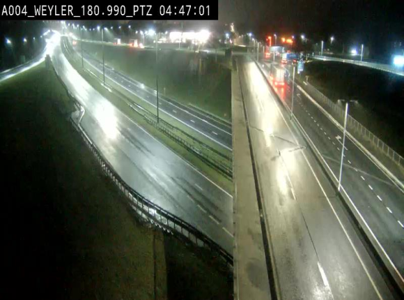Webcam à la jonction entre la N81 et l'E411 à hauteur de la sortie 32 Longwy/Messancy à Arlon. Vue orientée vers Bruxelles