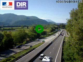 Caméra trafic à Meylan sur la Rocade-Sud de Grenoble en direction d'Aix-en-Provence