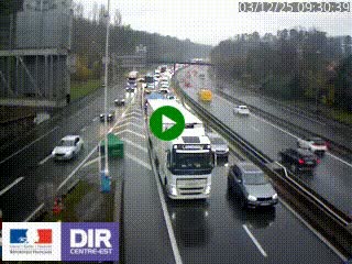 Caméra autoroute sur A6 - Valvert, près de Lyon, en direction de Paris, à hauteur de la sortie 36 Porte du Valvert