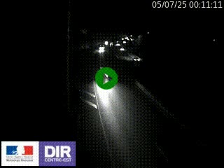 Caméra autoroute sur A6 - Valvert, près de Lyon, en direction de Paris, à hauteur de la sortie 36 Porte du Valvert