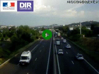 Caméra autoroute à Saint-Etienne (Les Littes) à hauteur du Ikea Saint-Etienne sur l'A72 en direction de Roanne