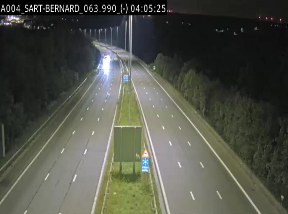 Webcam E411 à hauteur d'Assesse en provenance d'Arlon ou de la N4 vers Namur