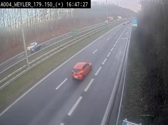Webcam juste après la sortie 31 Arlon qui permet de rejoindre l'E411 depuis la N82