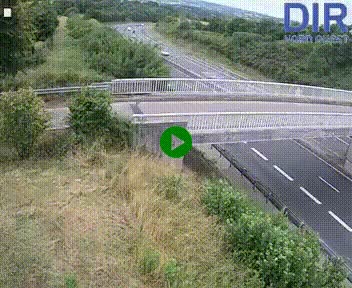 Webcam sur A84 à hauteur de Pont-Farcy, au niveau du pont autoroutier sur la Vire, au sud de Saint-Lô
