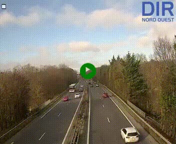 Webcam sur le périphérique de Caen (N814) à l'est de la ville, à Mondeville hauteur de la sortie 2, Presqu'île-Rives de l'Orne, au bout de l'autoroute A13