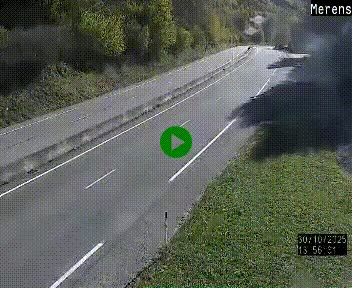 Webcam dans les Pyrénées à hauteur de Mérens-les-Vals sur N320, en direction de Pas de la Casa (Andorre)