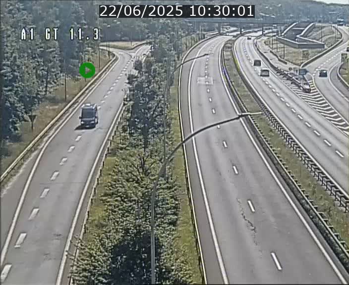 Traffic live webcam Luxembourg Senningerberg - A1 direction Allemagne - BK 11.3