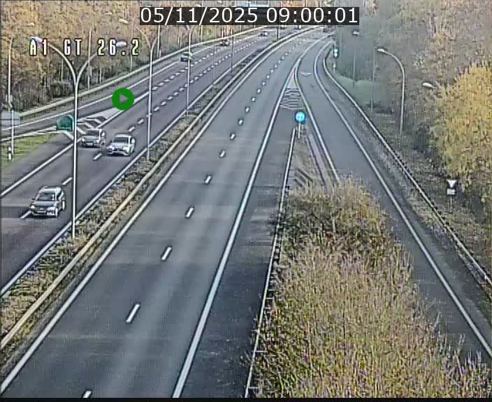 Traffic live webcam Luxembourg Grevenmacher - A1 direction Allemagne - BK 26.2