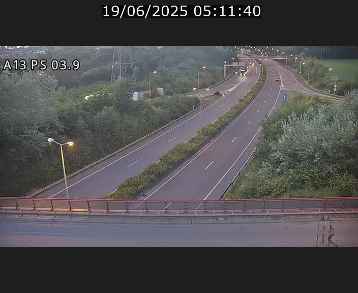 Traffic live webcam Luxembourg Differdange - A13 direction Esch-sur-Alzette - BK 3.9