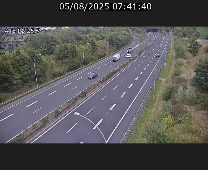 Traffic live webcam Luxembourg Frisange - A13 direction Allemagne - BK 26