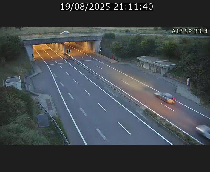 Webcam trafic sur A13 à hauteur d'Altwies en direction de Mondorf-les-bains et en provenance de l'Allemagne