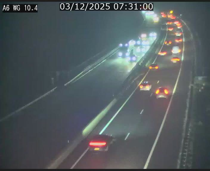 Traffic live webcam Luxembourg Mamer - A6 - BK 10.4 - direction Luxembourg/France/Allemagne