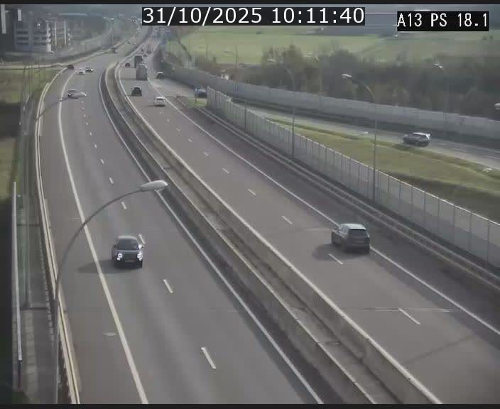 Traffic live webcam Luxembourg Dudelange - A13 direction Croix de Bettembourg - BK 18.1