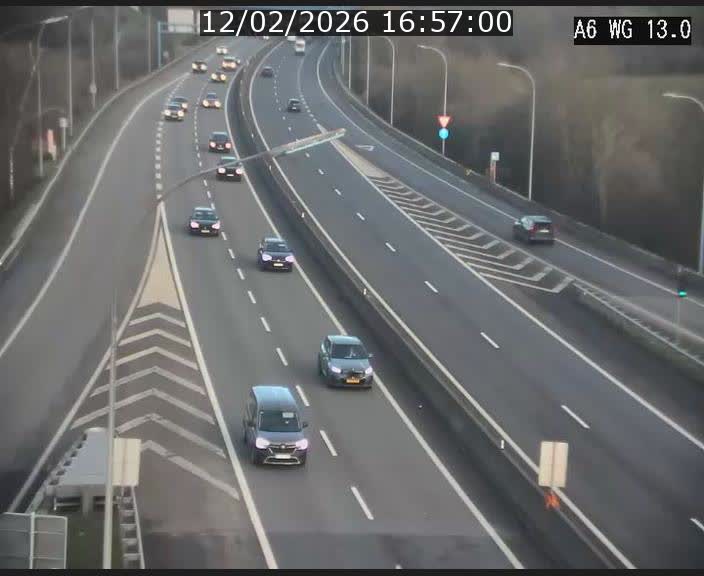 Traffic live webcam Luxembourg Mamer - A6 - BK 13 - direction Luxembourg/France/Allemagne