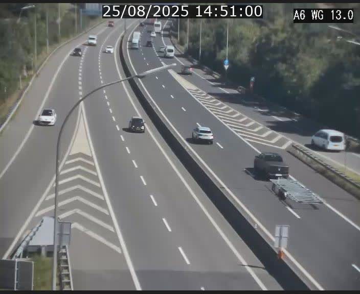 Traffic live webcam Luxembourg Mamer - A6 - BK 13 - direction Luxembourg/France/Allemagne