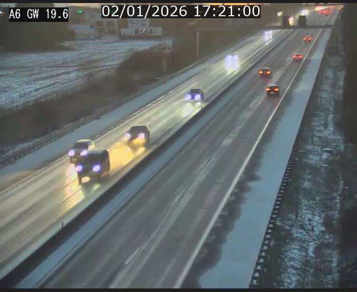 Traffic live webcam Luxembourg - Steinfort - A6 - BK 19.6 - direction Belgique