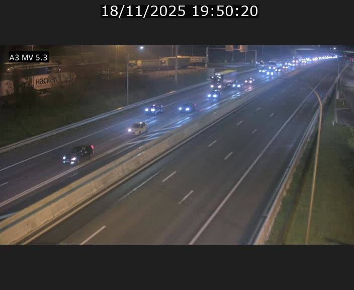 Webcam à l'Aire de Berchem au Luxembourg sur l'A3. Vue orientée vers la France