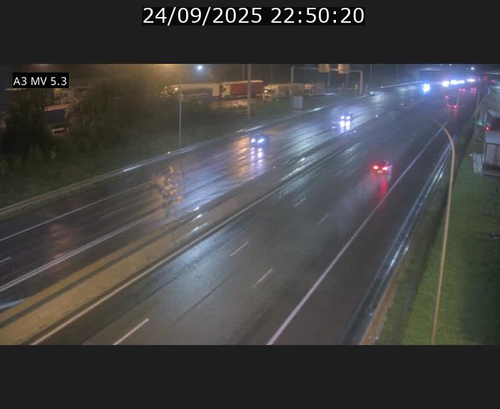 Webcam à l'Aire de Berchem au Luxembourg sur l'A3. Vue orientée vers la France