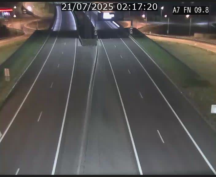 Caméra trafic Luxembourg - A7, Tunnel Gousselerbierg, sortie sud, direction rond-point Lorentzweiler (BK 9.9)